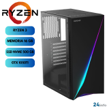COMPUTADOR PC GAMER RYZEN 4100 16GB DDR4 KINGSTON SSD 500GB NVME GTX 1050TI FONTE 650W