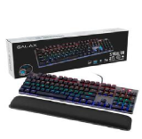 TECLADO USB GAMER RGB GALAX STEALTH STL-03 MECANICO SWITCH BLUE COM APOIO DE PULSO