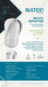 SENSOR INFRAVERMELHO PASSIVO DUPLA TECNOLOGIA EXTERNO SULTON SPW 700