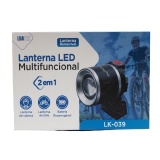 LANTERNA DE CABEÇA LED  RECARREGÁVEL 2 EM 1  LK-039 LUATEK