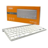 TECLADO BLUETOOTH SEM FIO OEX TC501 ELITE SLIM BRANCO/ PRATA