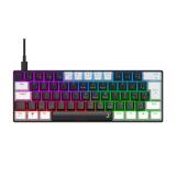TECLADO MECÂNICO GAMER RISE MODE NOVA 01 SWITCH RISE CORE RGB C FIO ABNT2 PRETO RM TCM NV01 B