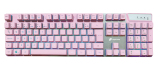 TECLADO USB GAMER OEX TC205 PINK PRISMATIC SEMI MECANICO