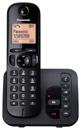 TELEFONE SEM FIO PANASONIC KX-TGC220LB B SECRETARIA ELET. E IDENTIFICADOR PRETO