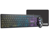 KIT MOUSE E TECLADO GAMER RGB COM FIO E COM PADMOUSE KMEX KM76 MOD7 FXX2418