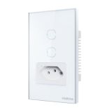 TOMADA COM INTERRUPTOR INTELIGENTE WIFI 10A SMART ETS 2002 BRANCO
