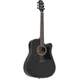 VIOLAO  ELÉTROACUSTICO AÇO FOLK STRINBERG SD25-C MGS PRETO